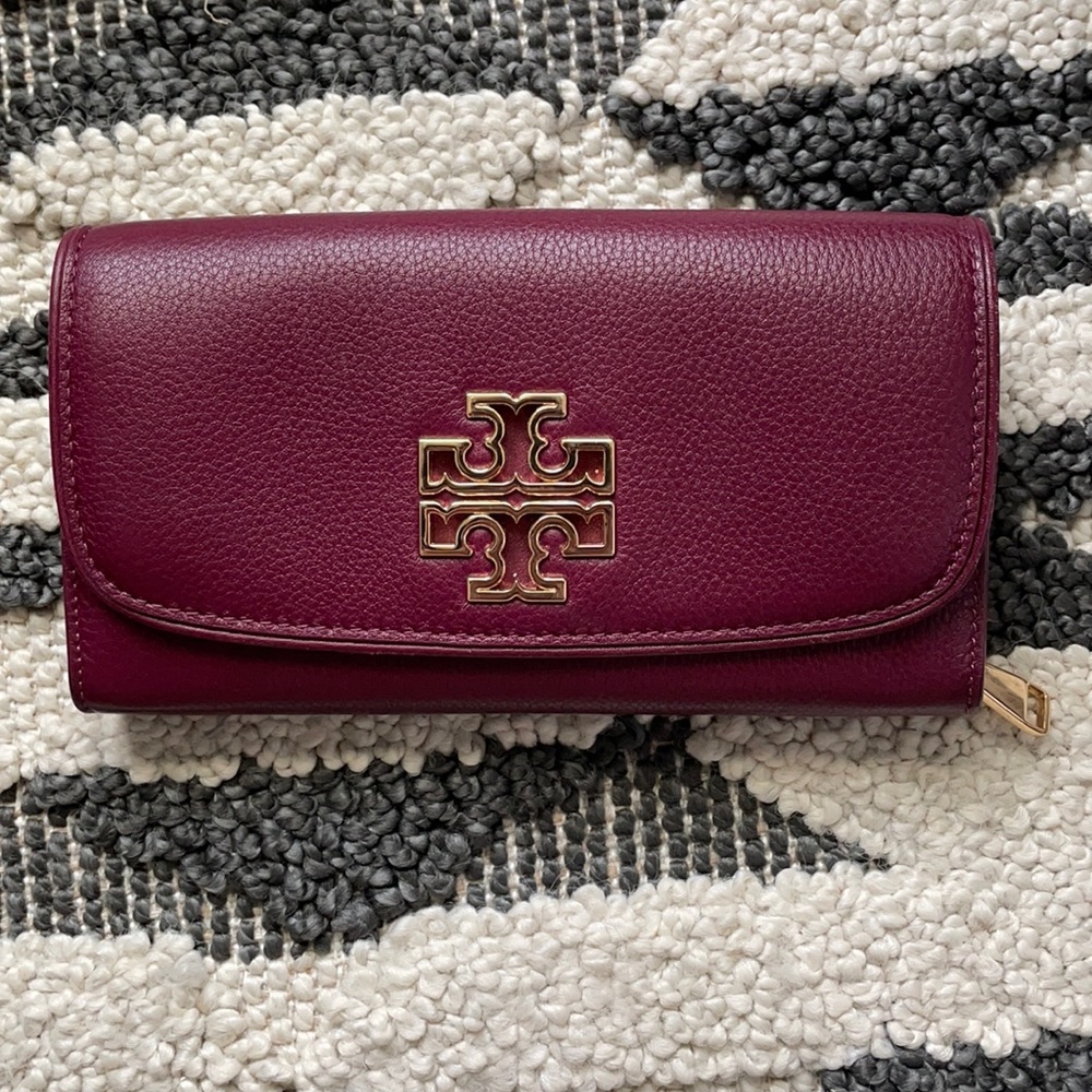 Burgundy Tory Burch Wallet